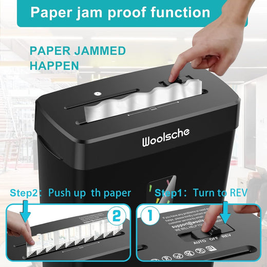 10-sheet cross cut paper shredder bin view filled with cross cut shreds
