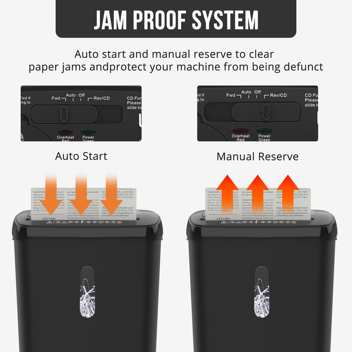 Side profile of the paper shredder basket