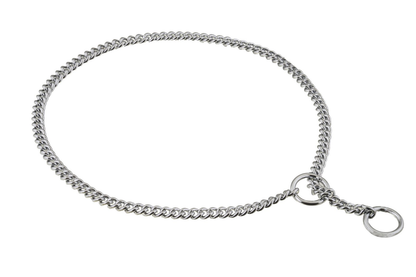 Alvalley Slip Curve Show Chain Collar (16 in x 1.4 mm) - Chrome