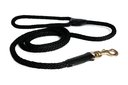 Alvalley Rope and Leather Snap Lead (6 ft x 3/4 in)