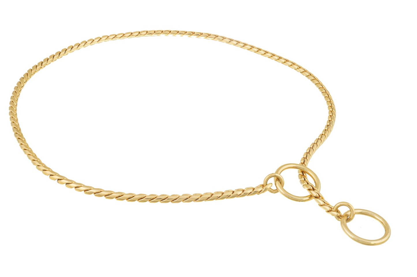 Alvalley Slip Snake Show Chain Collar (20 in x 3.8mm)
