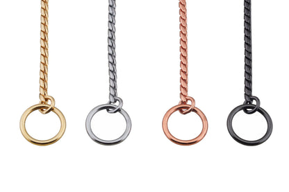 Slip Snake Show Chain Collar (22 in x 3.8mm)