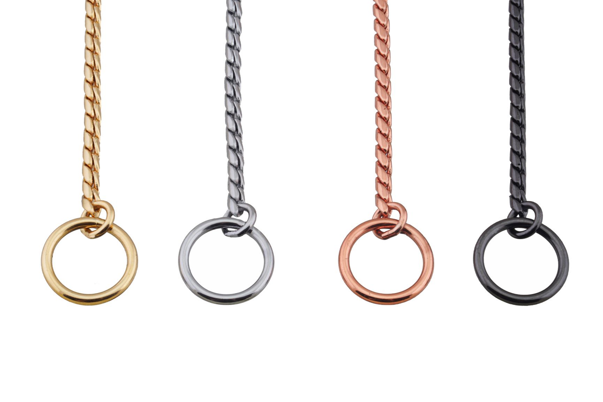 Alvalley Slip Snake Show Chain Collar (16in x 2.4mm)