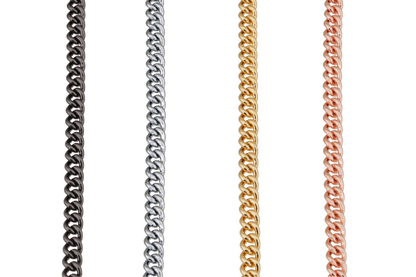 Alvalley Slip Curve Show Chain Collar (14 in x 1.6 mm) - Gold