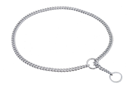 Alvalley Slip Curve Show Chain Collar (18 in x 1.6 mm) - Chrome