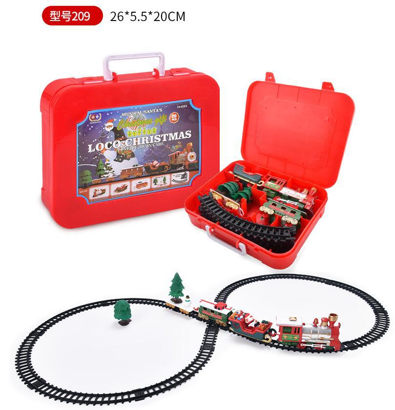Christmas Toy Train Set in plastic handle box 528g