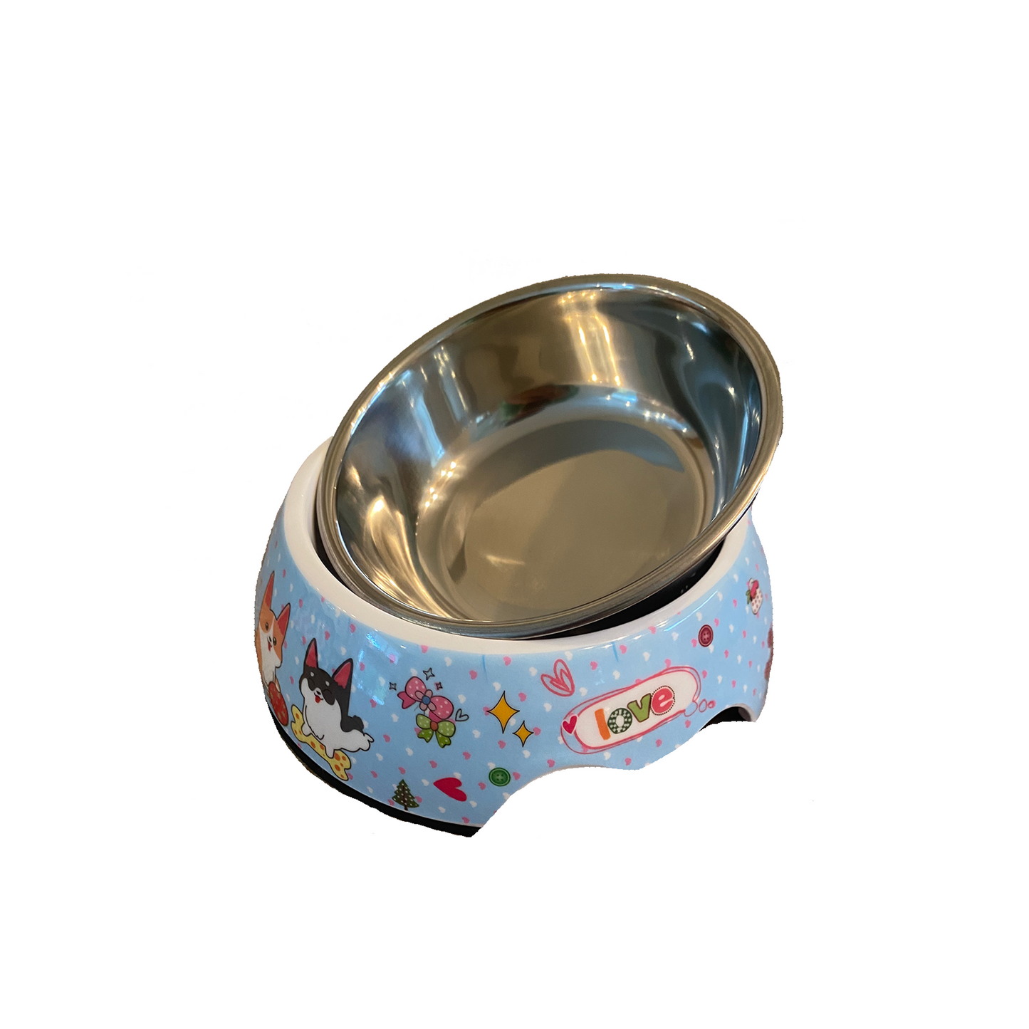 Cutie Ties Stainless Steel Dog Bowl