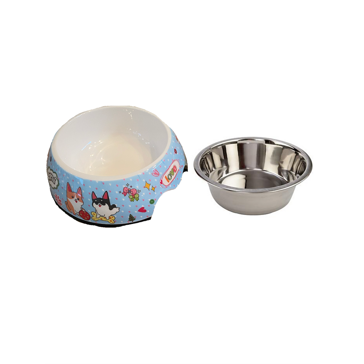 Cutie Ties Stainless Steel Dog Bowl