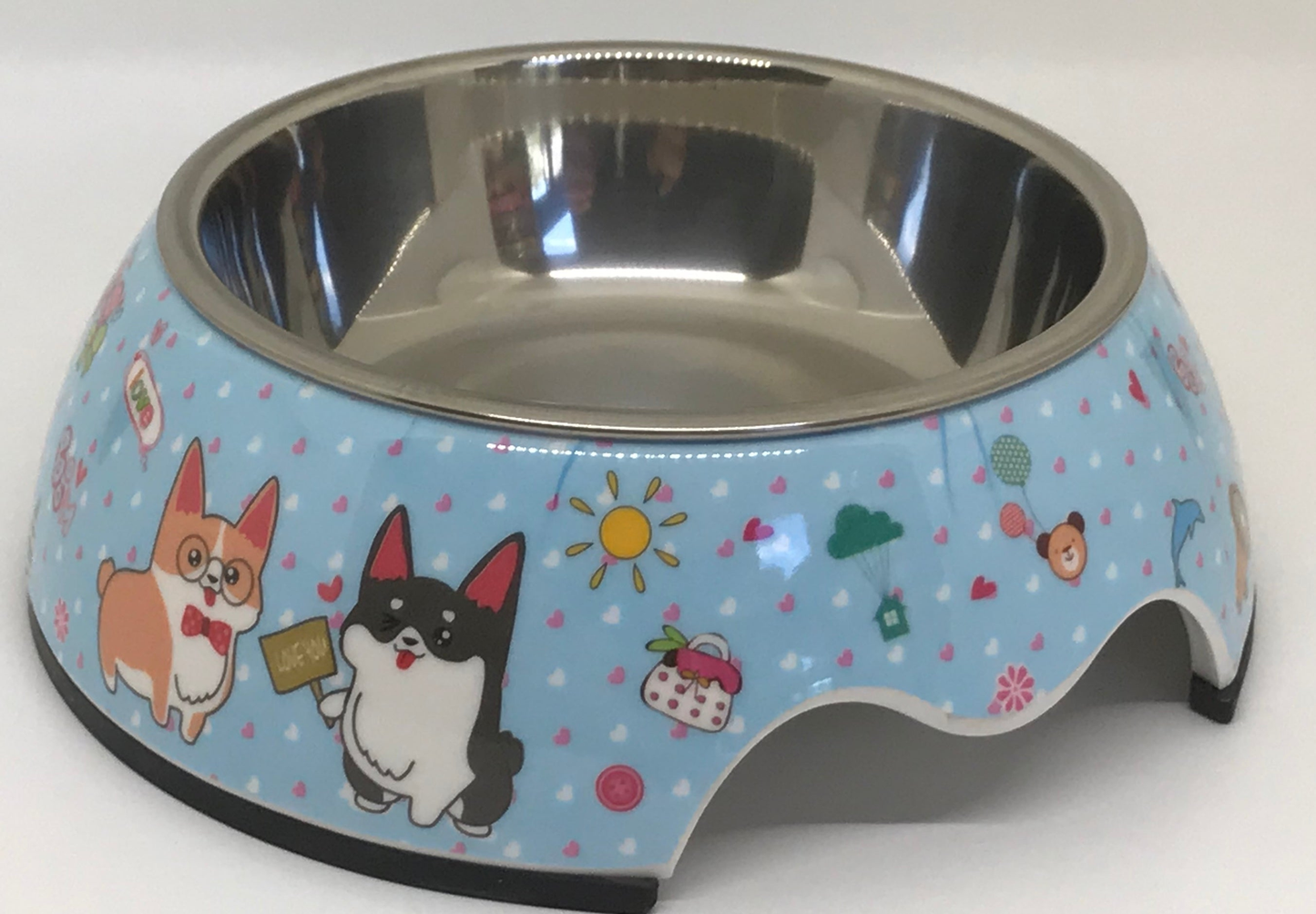 Cutie Ties Stainless Steel Dog Bowl