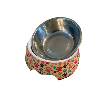 Cutie Ties Stainless Steel Dog Bowl