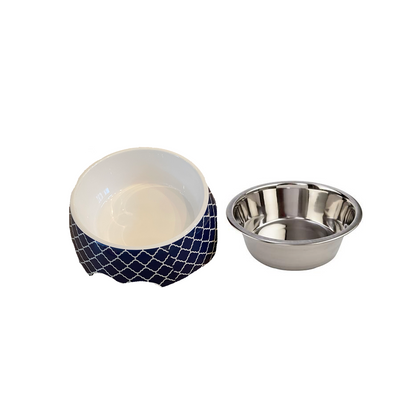 Cutie Ties Stainless Steel Dog Bowl