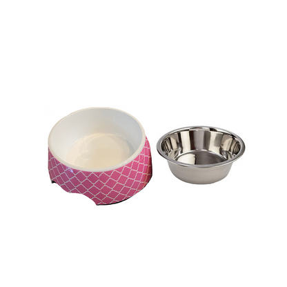 Cutie Ties Stainless Steel Dog Bowl