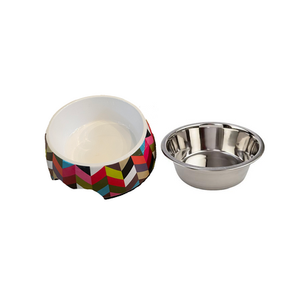 Cutie Ties Stainless Steel Dog Bowl