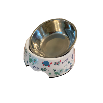 Cutie Ties Stainless Steel Dog Bowl