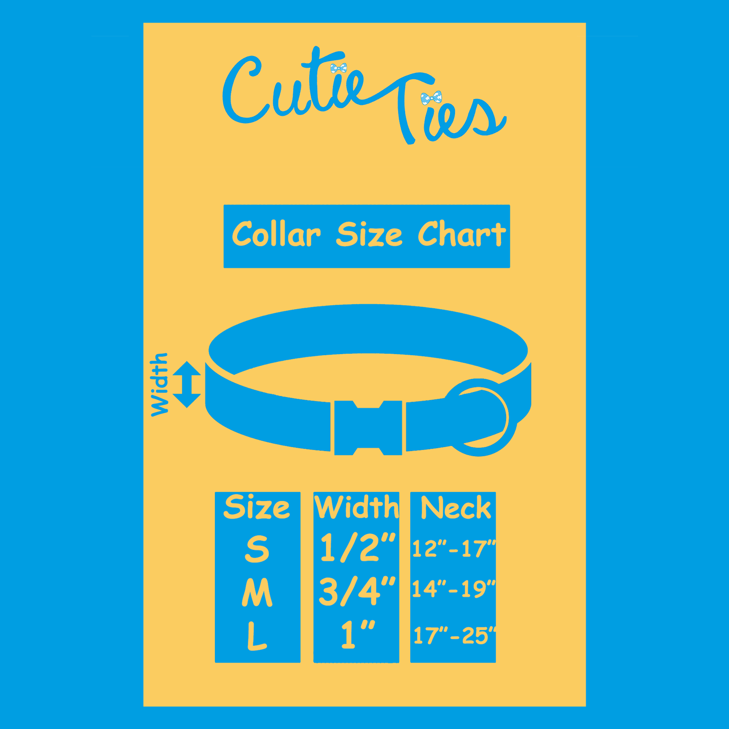 Cutie Ties Fun Design Dog Collar - Novelty Prints