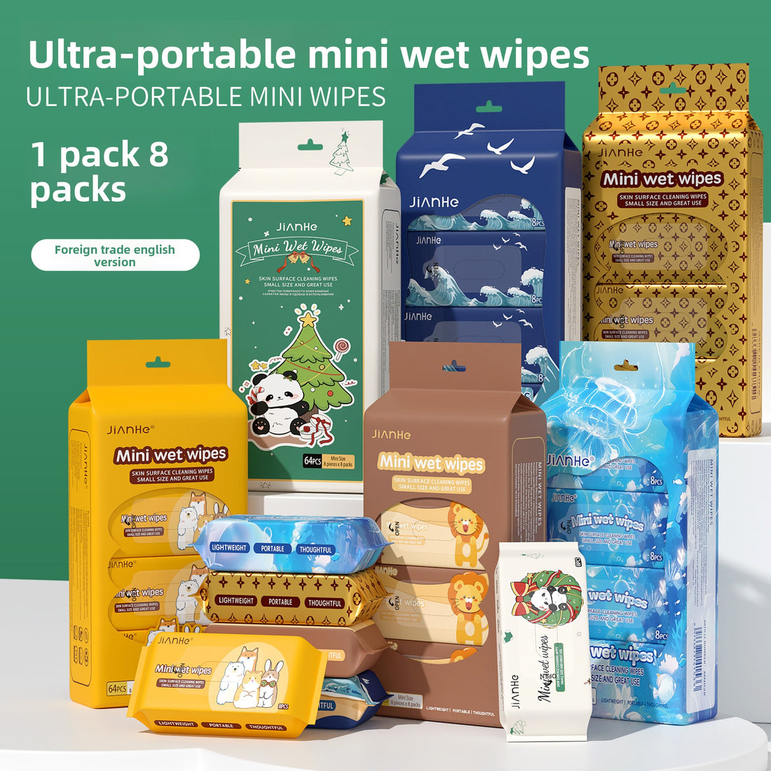 Mini Wet Wipes for Hand and Face Cleaning product image 3