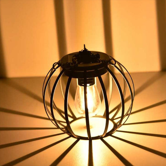 Amazon Solar Iron Lantern Lamp Retro Net Chandelier Outdoor Garden Courtyard Balcony Decorative Ambient Light product image 6