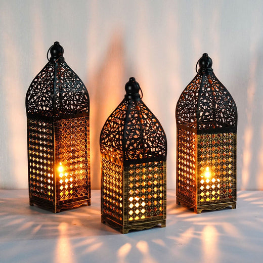 Moroccan Iron Hollow Candle Lantern