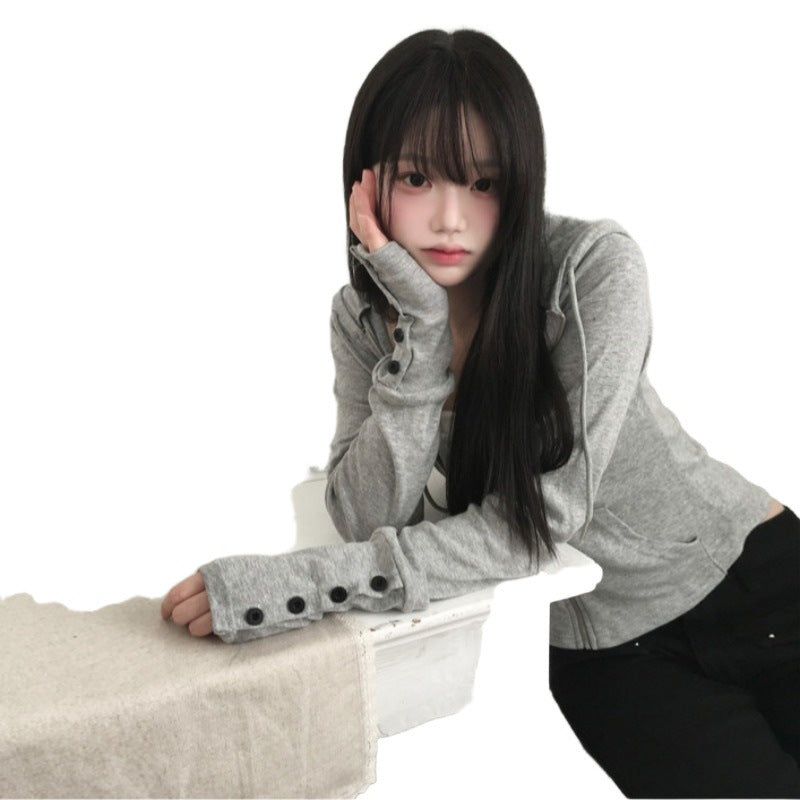 Women's lightweight butterfly sleeve knit sweater with hood, photo 5