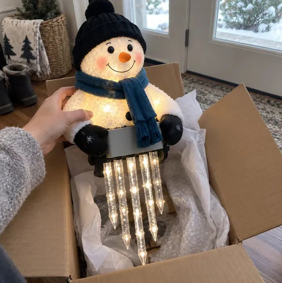 Winter Snowman Santa Icicle String Lights