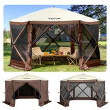 6-sided pop-up gazebo canopy with mesh windows