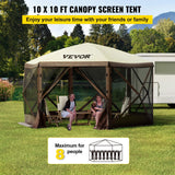 10x10 gazebo interior showing space for up to 8 people