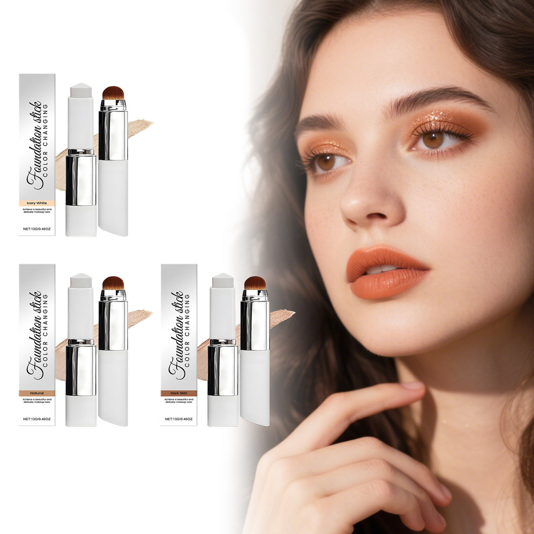 Two-in-One Color Changing Moisturizing Foundation Stick