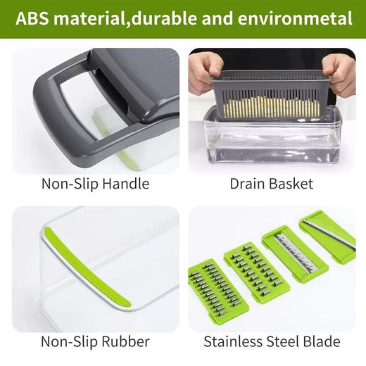 Vegetable dicer with catch container