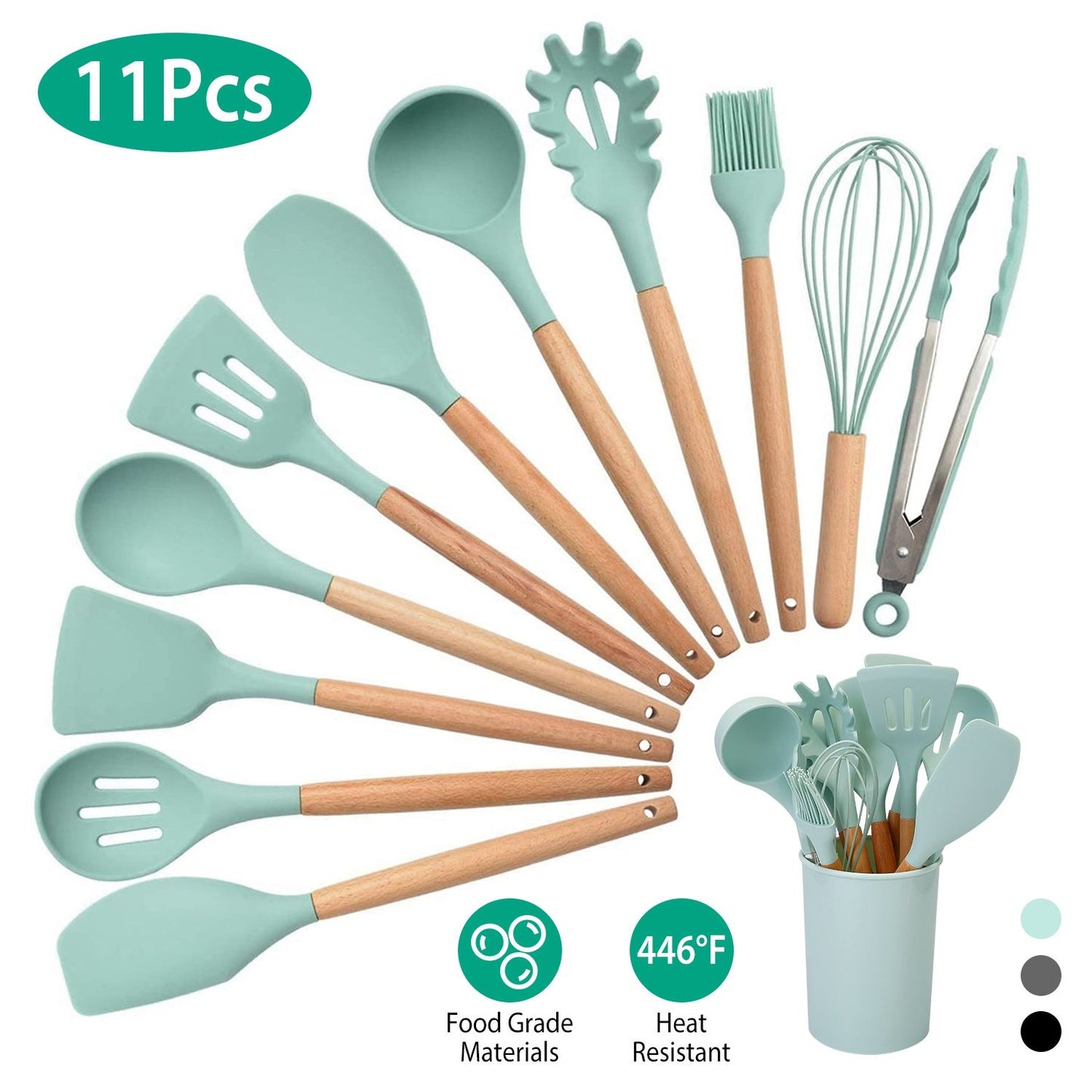 11-Piece Heat-Resistant Utensil Set main product photo