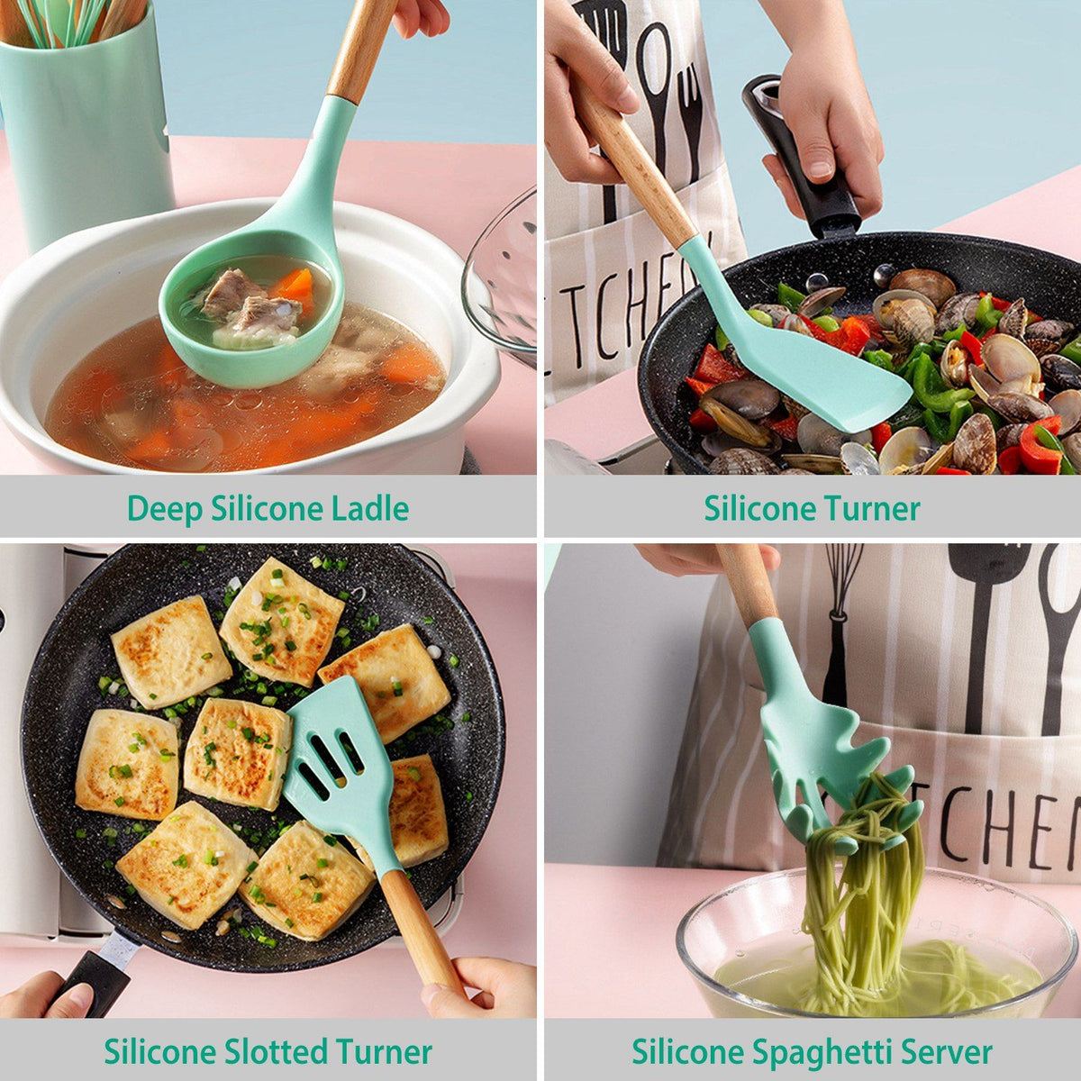 11-Piece Heat-Resistant Utensil Set detail close-up