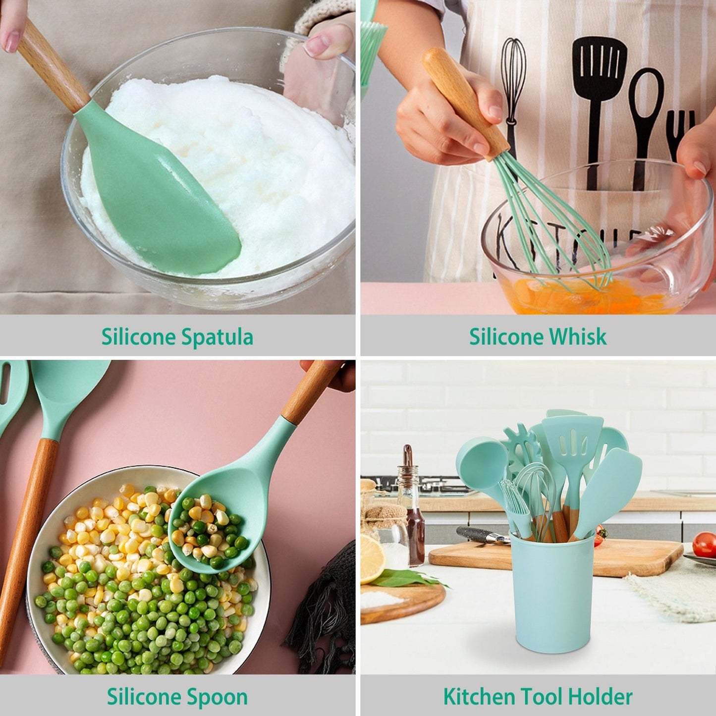 11-Piece Heat-Resistant Utensil Set alternate angle