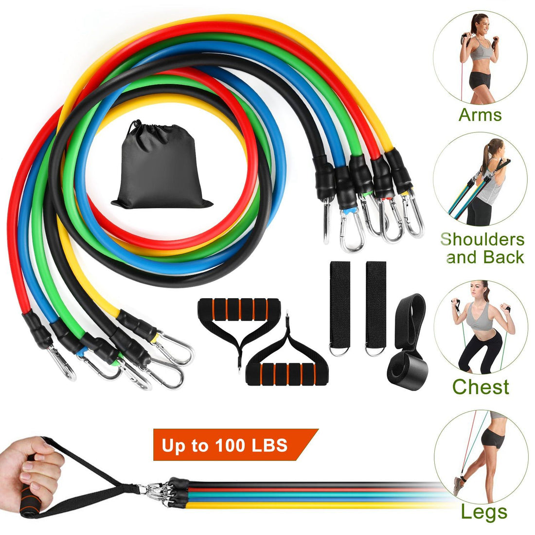 resistance bands workout in use at home