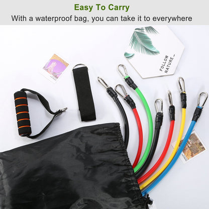 color-coded resistance bands close-up