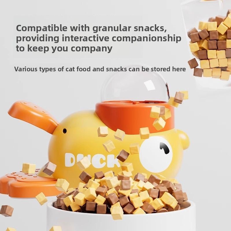 Interactive Duck Pet Food Dispenser Toy