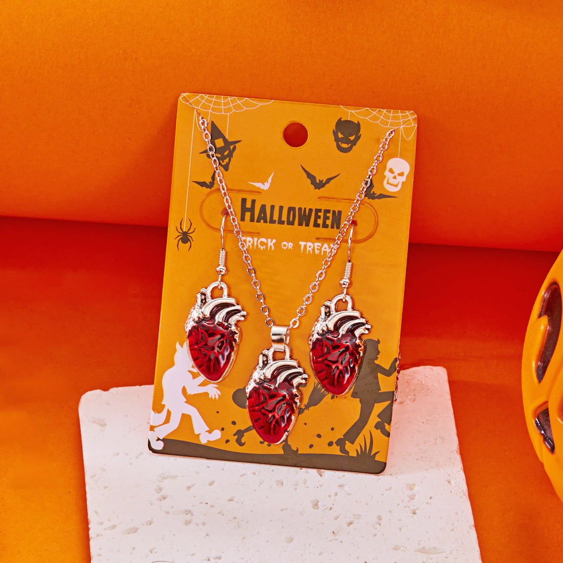 Necklace Earrings Set All-match Ghost Halloween Jewelry