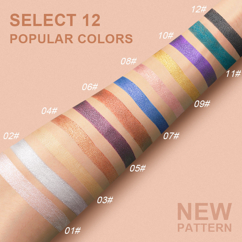 Pearlescent Creamy Eyeshadow Pencil with Built-in Sharpener Long-lasting Shimmer Eye Makeup