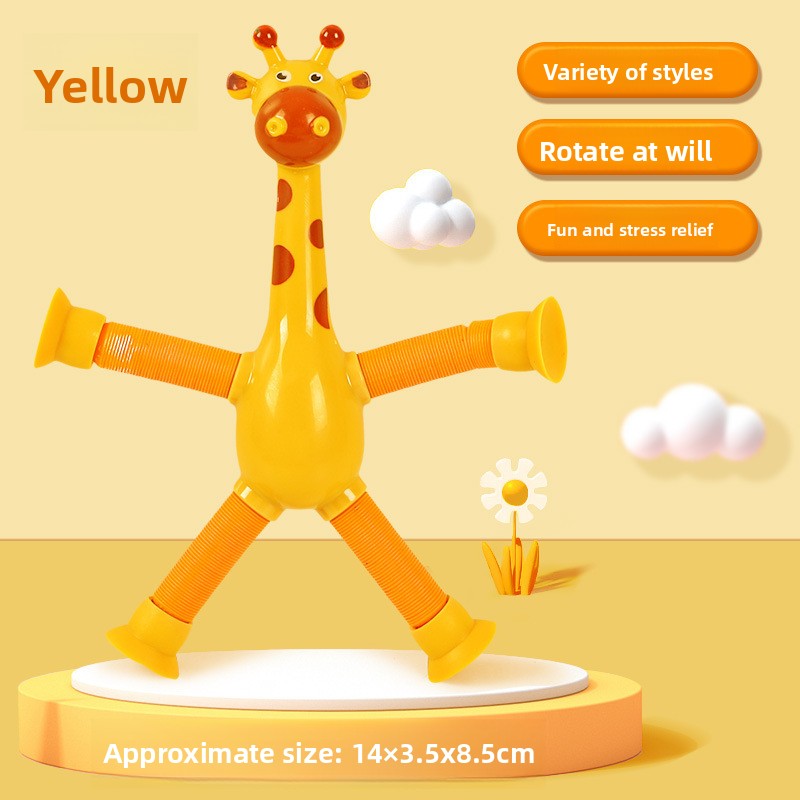 Sucker Giraffe Robot Telescopic Toy