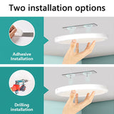 Round Rechargeable Motion Sensor LED Ceiling Light with Remote, USB Charging for Shower Stair Magnetic Mount