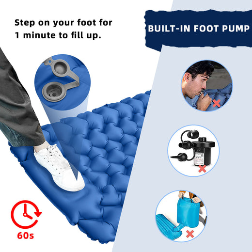 Portable Inflatable Mattress with Built-in Pump