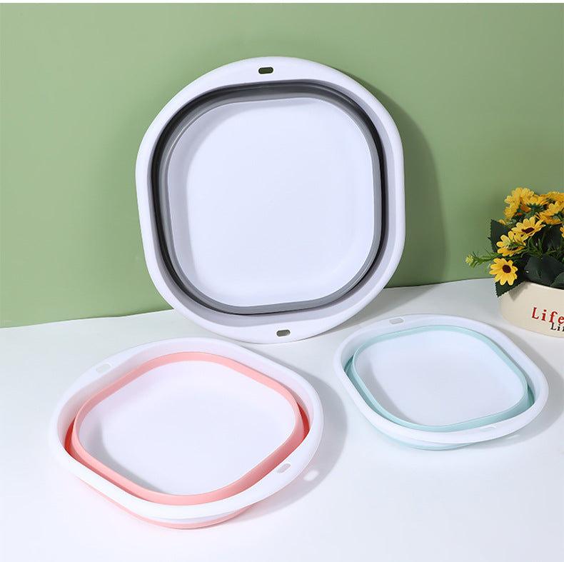 Foldable Portable Plastic Washbasin for Travel Outdoor Baby Bathing