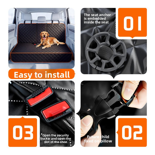 Car Pet Seat Cover Waterproof Oxford Fabric Rear Seat Dog Mat product image 3