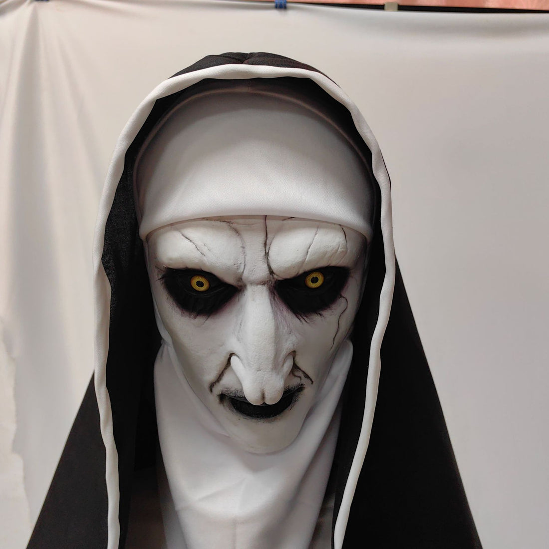 Horror Nun Latex Mask with Glow Effect