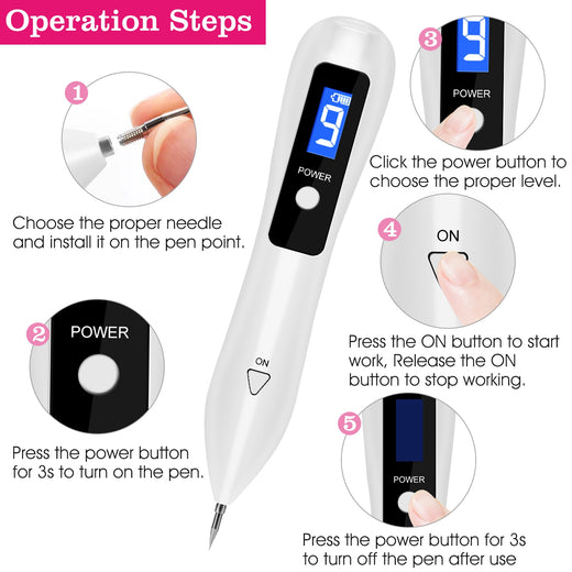 Portable skin tag repair kit charging cable
