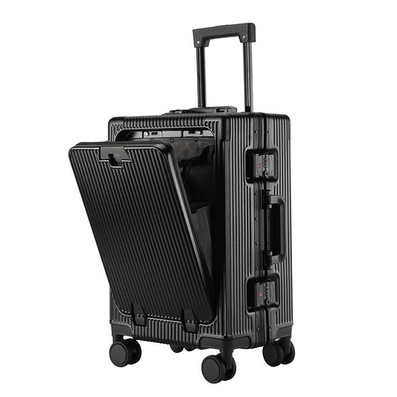 Front-opening aluminum frame luggage, photo 5