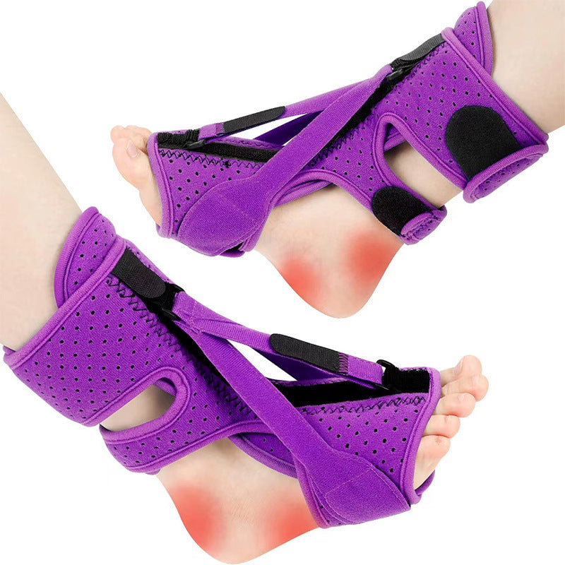 Adjustable Night Foot Splint for Ankle Correction and Plantar Fasciitis Relief with Massage Ball