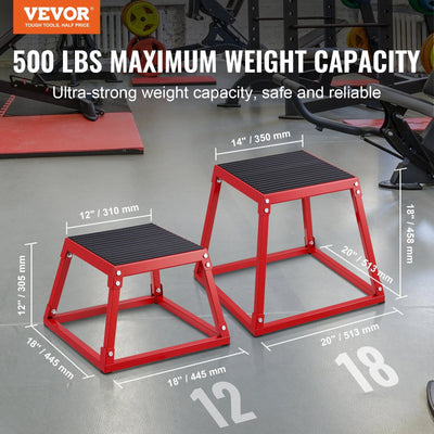 12-inch plyometric jump box angled detail shot