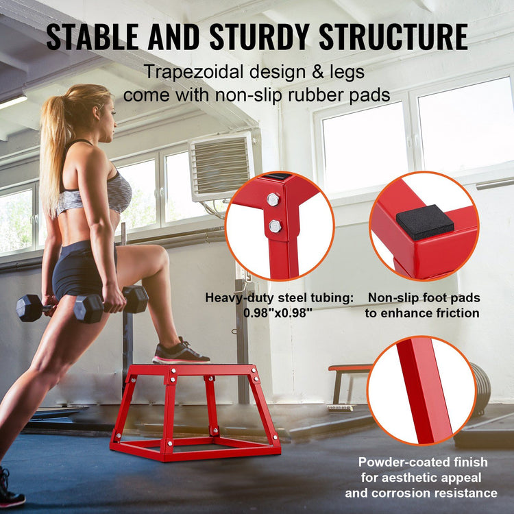 12-inch plyometric jump box in use lifestyle view