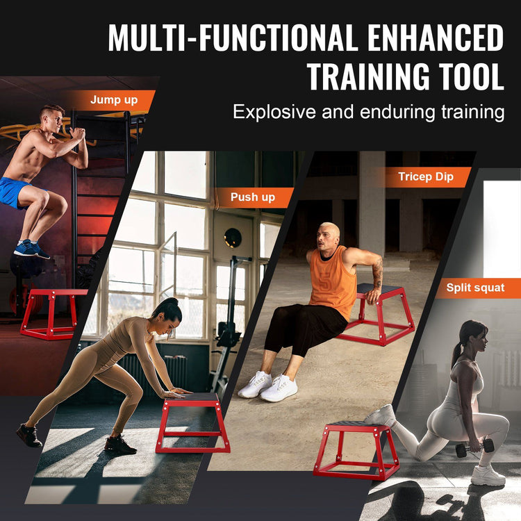 12-inch plyometric jump box side profile view