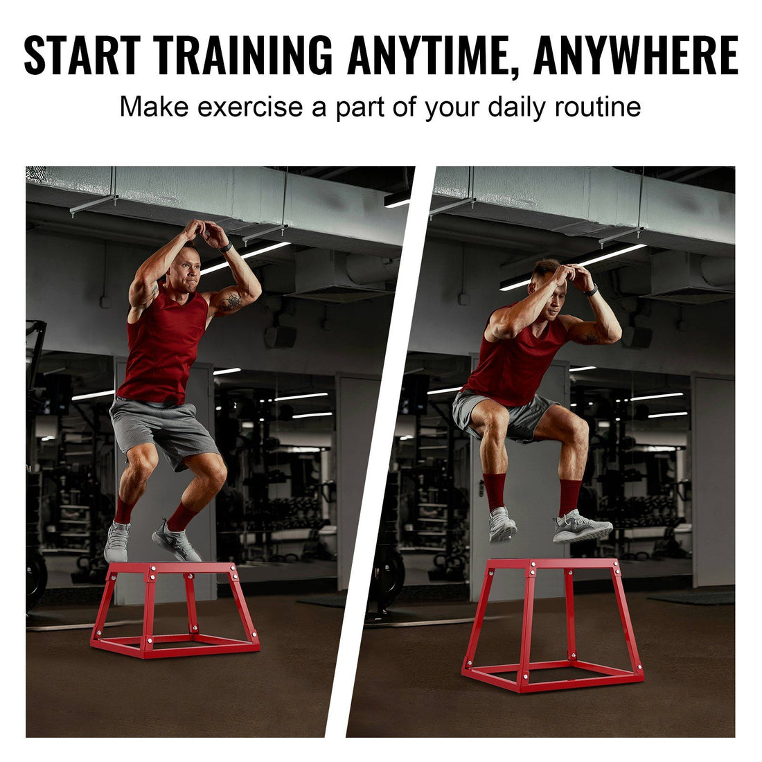 12-inch plyometric jump box top-down view