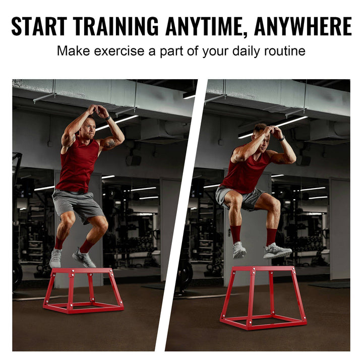 12-inch plyometric jump box top-down view